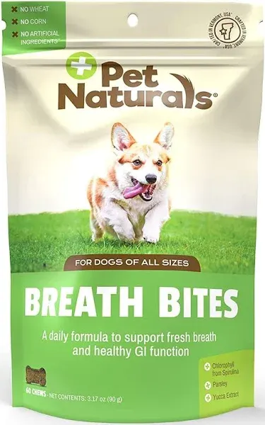 Pet Naturals Breath Bites Chews for Dogs (60 count)