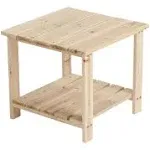 Stonegate Designs 2-Tier Wooden End Table, 20in.L x 20in.W x 18 1/8in.H, Model#