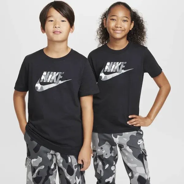 Nike Sportswear Camo Logo Cotton Graphic T-Shirt Boy's