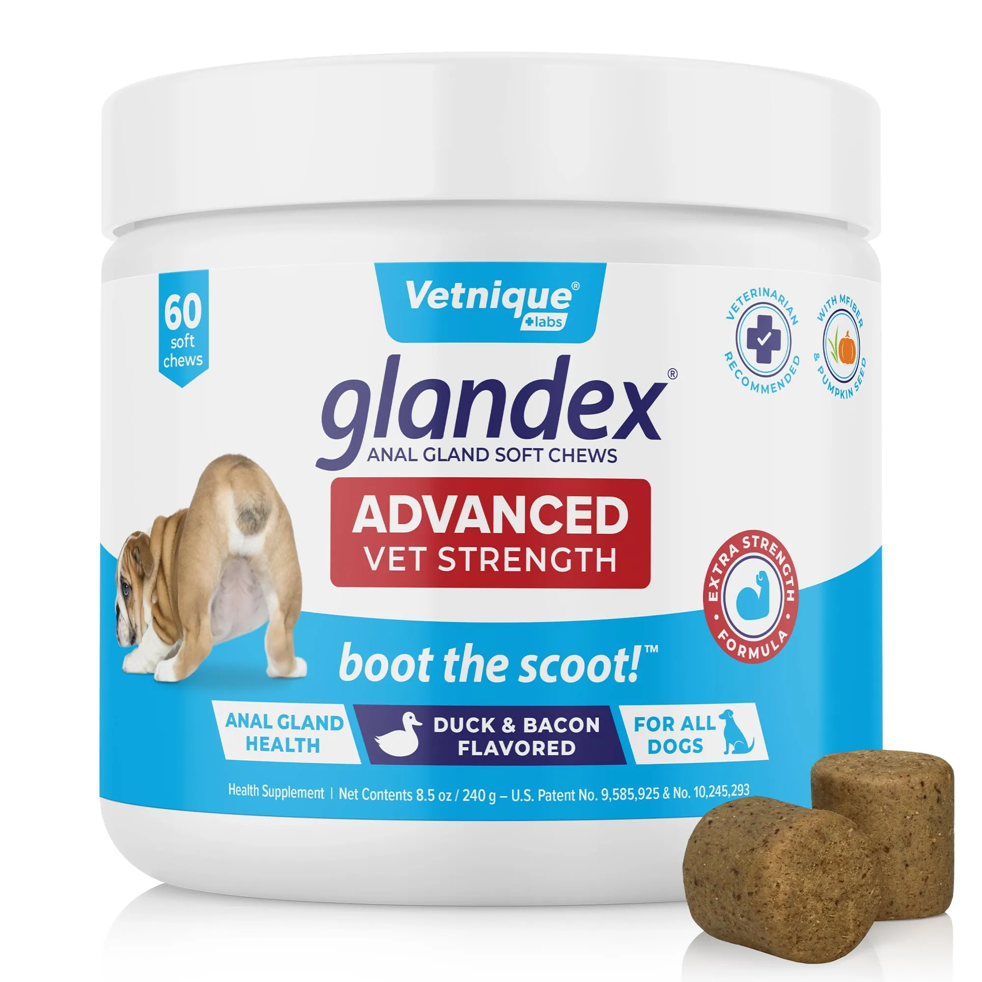 Glandex Advanced Medicated Anal Gland Chews for Dogs