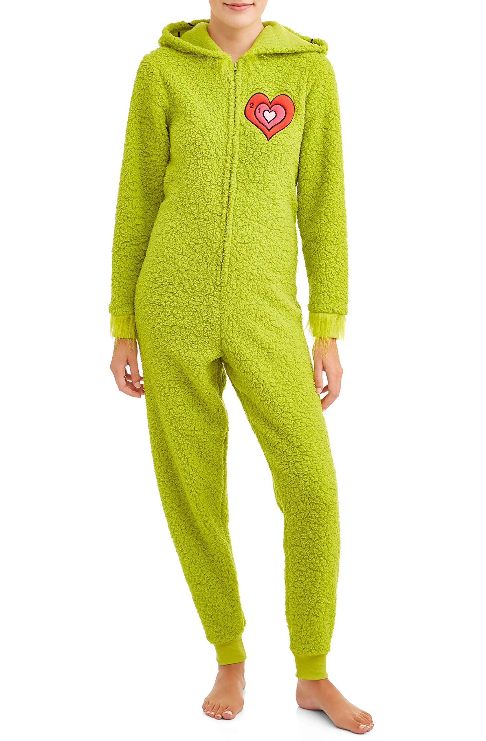 Dr. Seuss Women's and Women's Plus Grinch Union Suit Pajamas