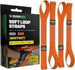 Rhino USA Soft Loops Motorcycle Tie-Down Set 4-Pack Orange