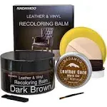 NADAMOO Dark Brown Leather Recoloring Balm with Mink Oil Leather Conditioner, Le