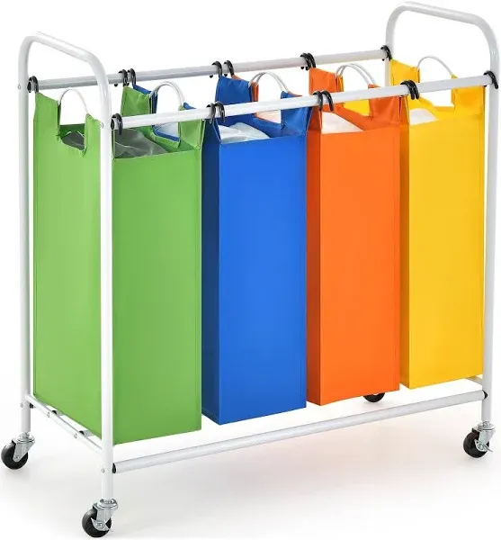 Costway 4 Bag Laundry Sorter Cart