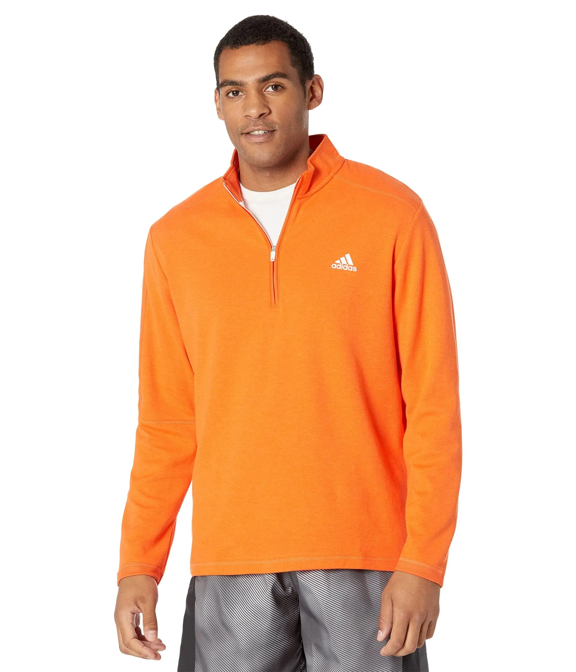 Adidas Men's 3 Stripe 1/4 Zip Golf Pullover