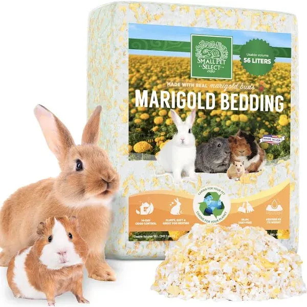 Small Pet Select Natural Paper Bedding with Real Marigold Buds