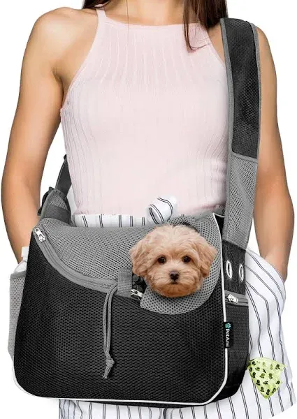 PetAmi Small Dog Sling Carrier, Soft-Sided Crossbody Puppy Carrying Purse Bag...