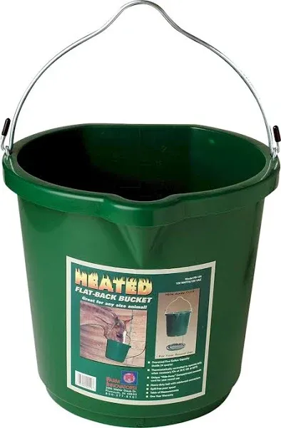 Farm Innovators Flat-Back Heated Bucket