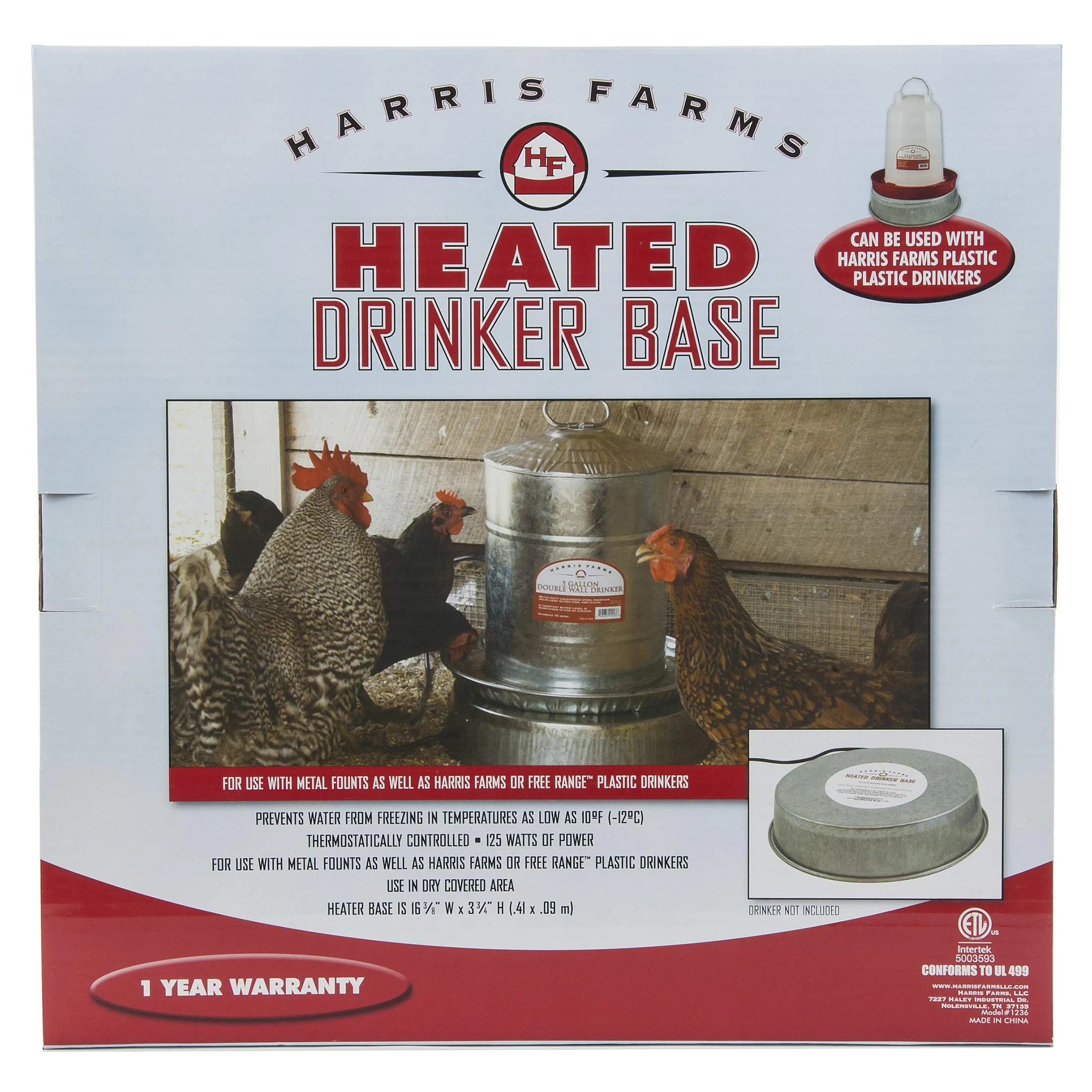 Harris Farms Heated Drinker Base