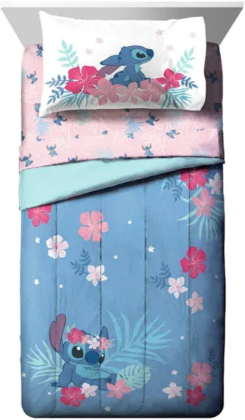 Jay Franco Disney Lilo &amp; Stitch Paradise Dream 5 Piece Twin Bed Set - Include...