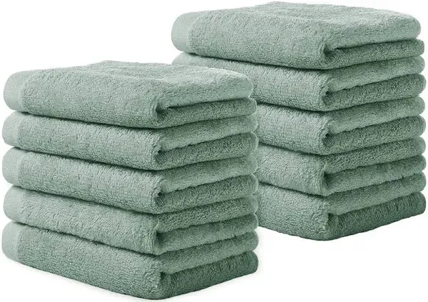 Yoofoss Luxury Washcloths Towel Set 10 Pack Baby Wash Cloth for Bathroom-Hotel-Spa-Kitchen Multi-Purpose Fingertip Towels Face Cloths