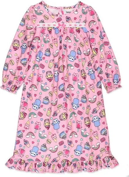 Komar Kids Ice Cream Animals Sweets Girl's Granny Gown Nightgown Pajamas