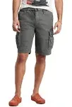 Unionbay Survivor Belted Cargo Short Grey Goose / 30