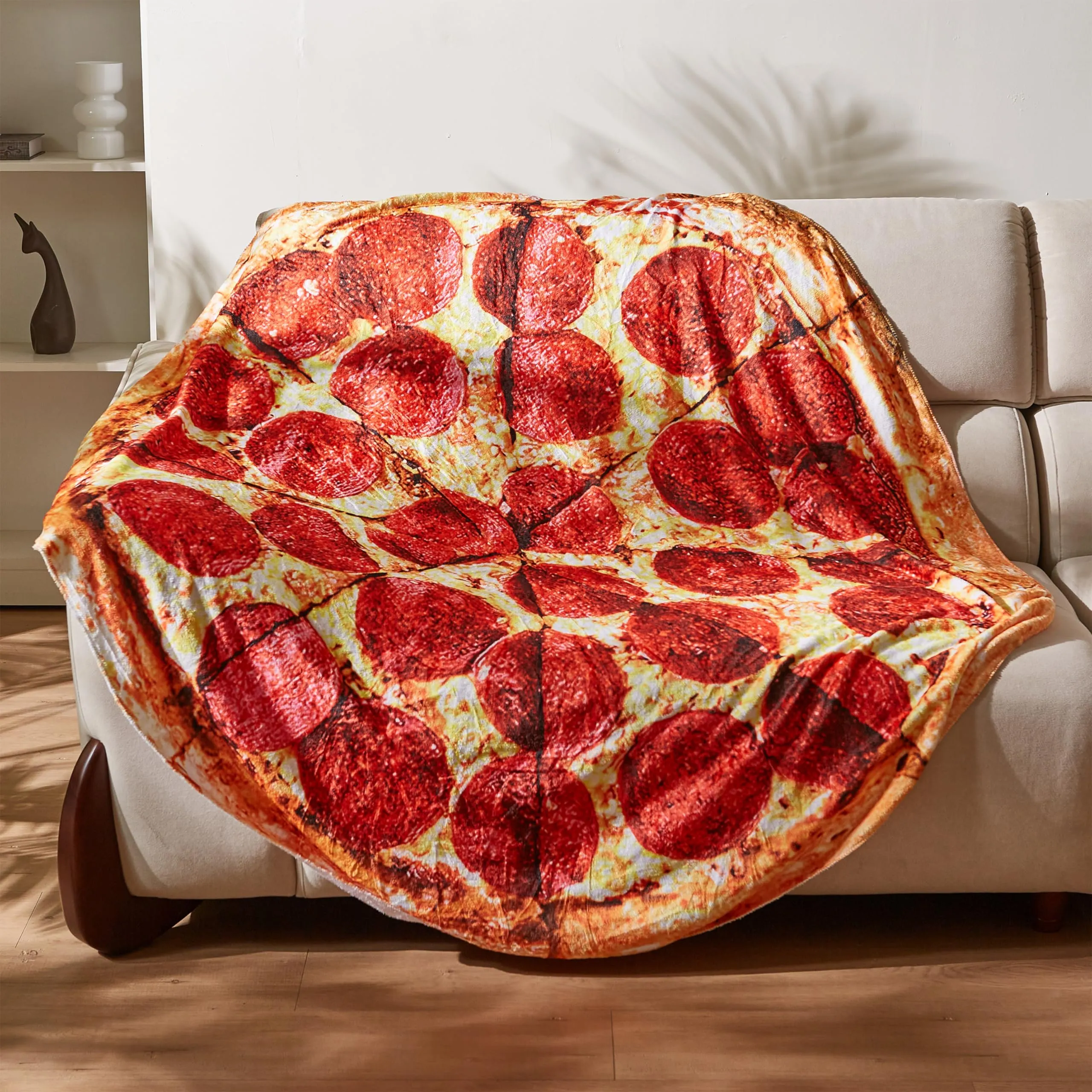 Catalonia Pepperoni Pizzas Fun Flannel Food Throw Blanket