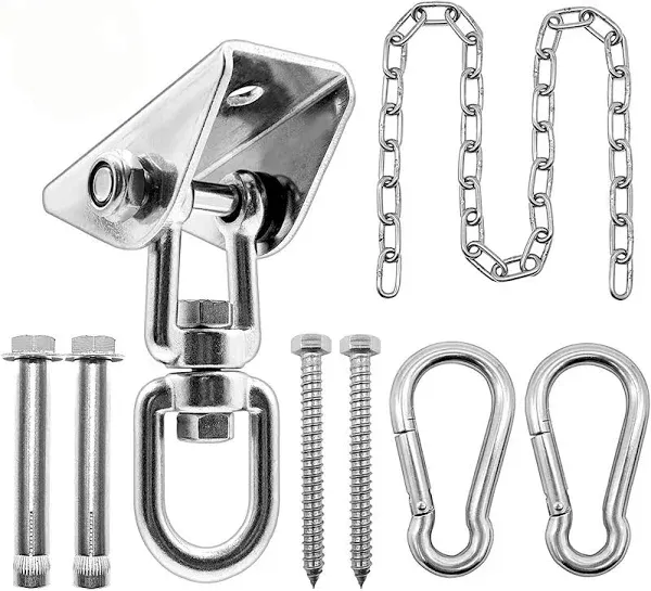 Hammock Hanging Kit with Swing Chain, 1000lbs Capacity Hanging Hooks Heavy 