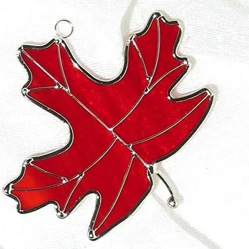 Stained Glass Maple Leaf Suncatcher