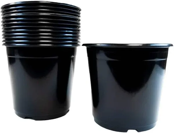 Viagrow 1 Gal. Plastic Nursery Pots (12-Pack)