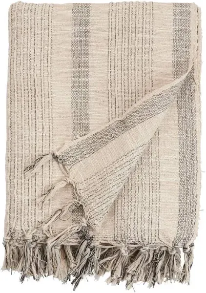 Neutral Striped Woven Throw