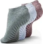 Gripjoy Grip Socks for Women and Men - Non Slip Socks - Yoga Socks with Grippers - Hospital Socks Non Skid - 3 Pairs