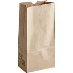 8 1/4 x 5 5/16 x 16 1/8" Kraft Grocery Bags