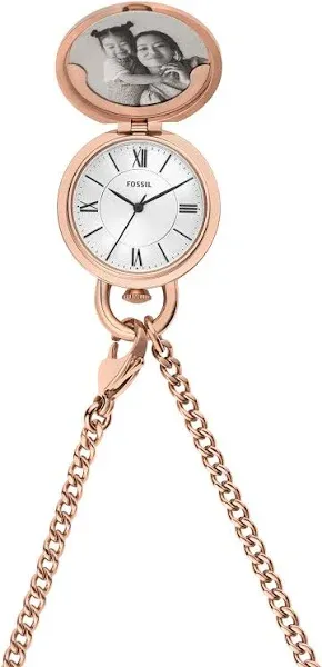 Fossil Jacqueline Gold Watch Locket Necklace