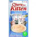 INABA Churu for Kittens, Grain-Free Creamy, Purée Lickable Cat Treats with DHA, EPA, Vitamin E & Taurine, 0.5 Ounces Each, 24 Tubes (4 per Pack), Chicken Recipe