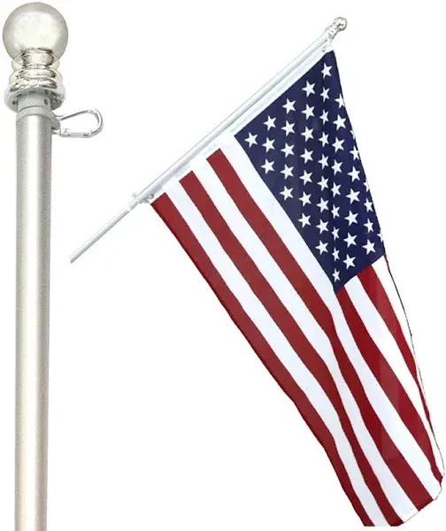 6 ft Heavy Duty Aluminum Tangle Free Spinning Flag Pole