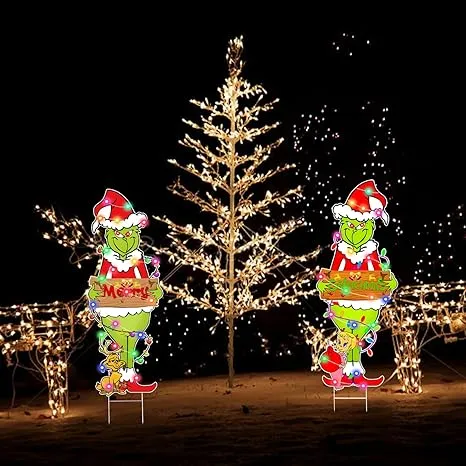 SparkEpic 2 Pcs 40" Large Merry Christmas Yard Signs