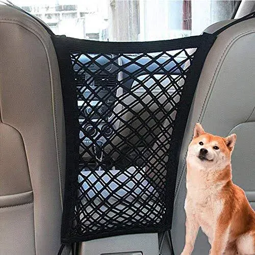 Dog Car Net Barrier with Auto Safety Mesh Organizer