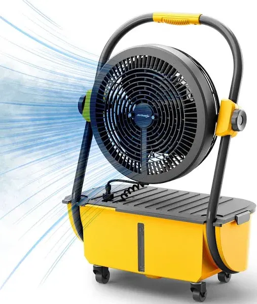 TURBRO Cordless Misting Fan 19" 3 Speed 120 Oscillation Portable Electric Household Type