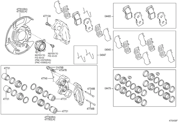 Toyota Disc Brake Front Cylinder Kit