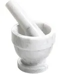 Fox Run Marble Mortar and Pestle, White