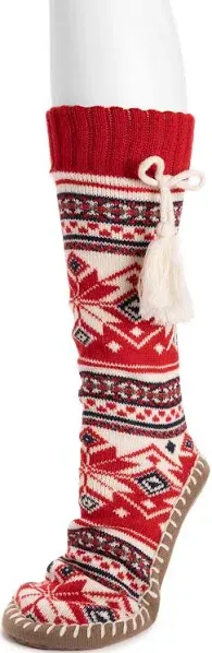 MUK LUKS Women's Tassel Slipper Socks