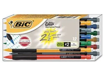 Xtra-Comfort Mechanical Pencil, 0.7 mm, HB (#2.5), Black Lead, Assorted Barrel Colors, Dozen