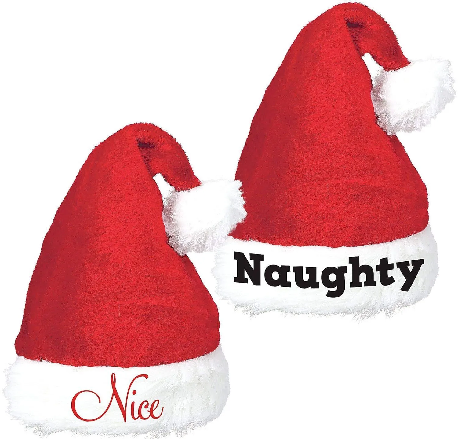 Naughty & Nice Santa Hat Set