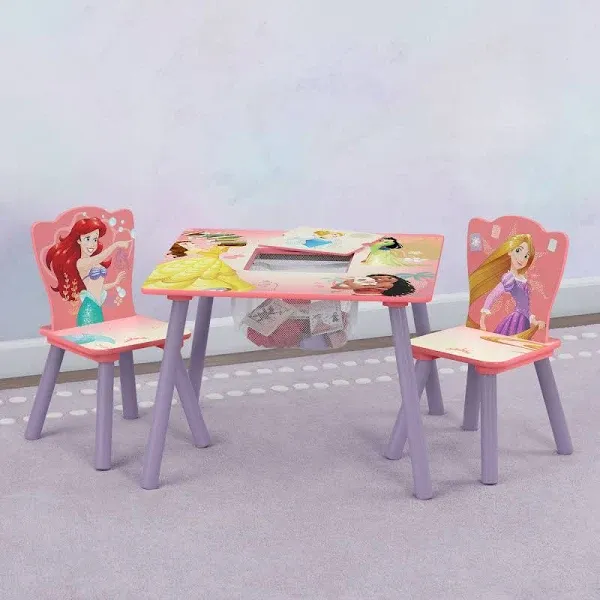 Princess Table and Chair Set with Storage