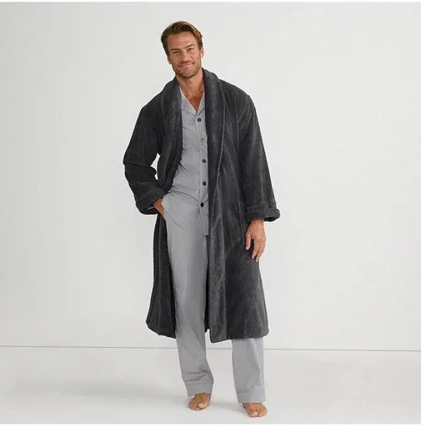 Lands' End Men's Calf Length Turkish Terry Robe