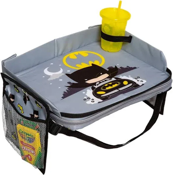 J.L. Childress DC Comics Batman 3-in-1 Travel Tray & iPad Tablet Holder, Car Seat Lap Tray for Toddlers & Kids