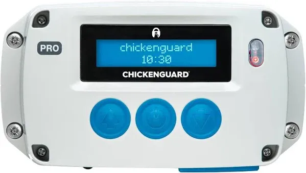 Automatic Chicken Coop Door Opener, ChickenGuard PRO (Premium & Extreme Combined) Timer/Light Sensing, Powerful Motor Lifts Door/Flap up to 2kg, Battery Powered/Electric (Door Not Included)