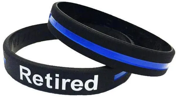 Back The Blue Thin Blue Line Silicone Bracelet