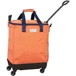 Handy Sandy Multipurpose Bag On Wheels and Reusable Rolling Tote Bag Travel Wagon - Orange