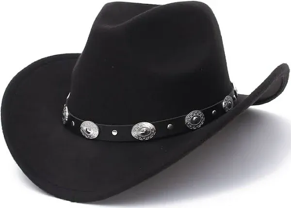 Western Cowboy Hat with Buckle Belt