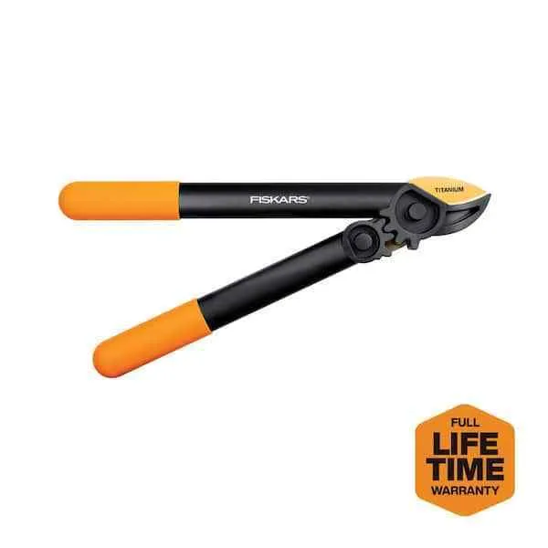 15 in. Fiskars Pruner Anvil Lopper Titanium Steel Blade Smooth Cutting Soft Grip