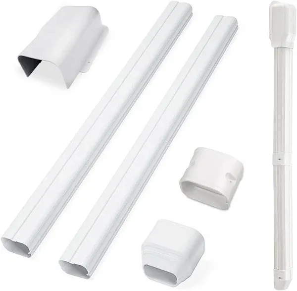 4&#039;&#039; 7.5 Ft PVC Decorative Line Cover Kit for Ductless Mini Split Air Conditio...