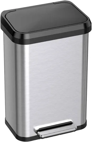 iTouchless SoftStep Step Pedal Trash Can with Odor Filter