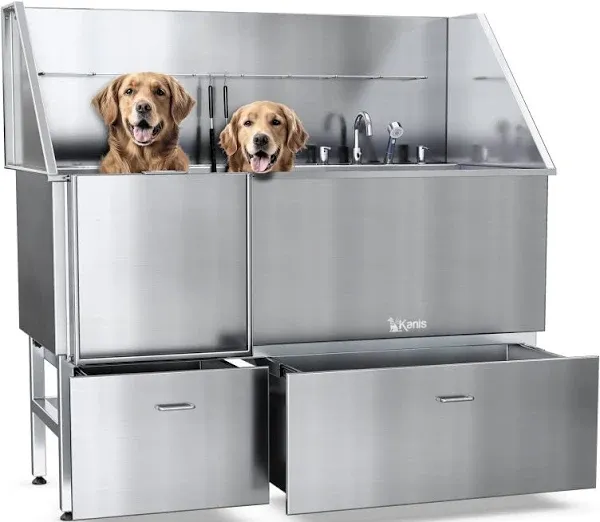 Kanis Professional Stainless Steel Dog Bathing Station