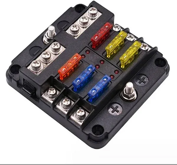 12V Fuse Block Waterproof Boat Fuse Panel