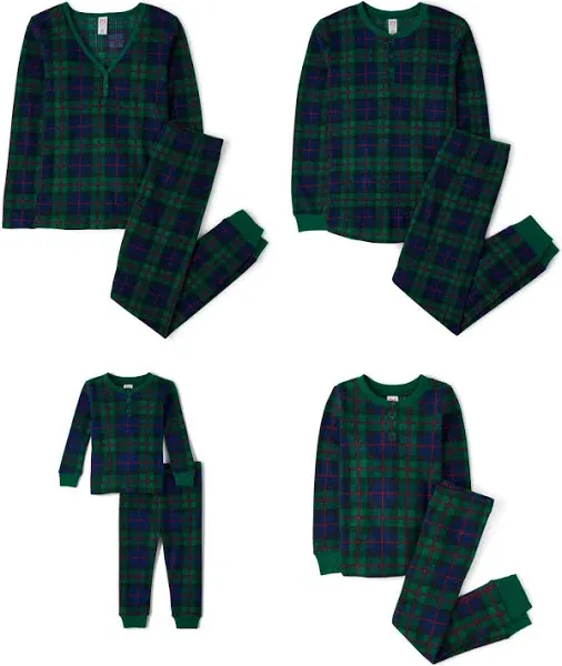 The Children's Place Baby Family Matching, Plaid Thermal Pajamas Sets