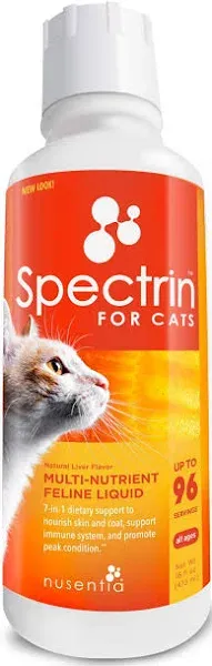 Cat Vitamins - Spectrin 16 OZ - Liquid Vitamin & Antioxidant Supplement for Cats - 96 doses