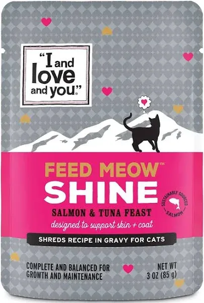 I and love and you Feed Meow Shine Salmon & Tuna Feast Functional Wet Cat Food - 3 Oz